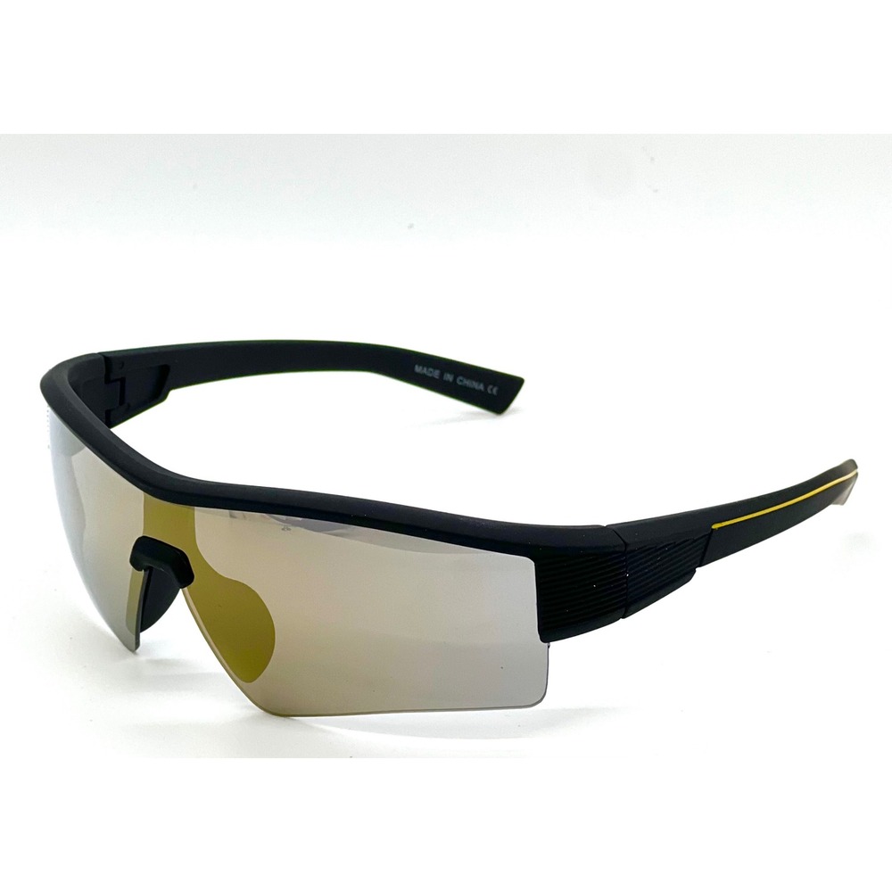 Sport Sunglasses Half Frame Gold Mirrored‎ Lens Cycling Running Glasses Lentes - Picture 2 of 5